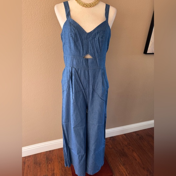Pants - Stylish Blue Denim Jumpsuit